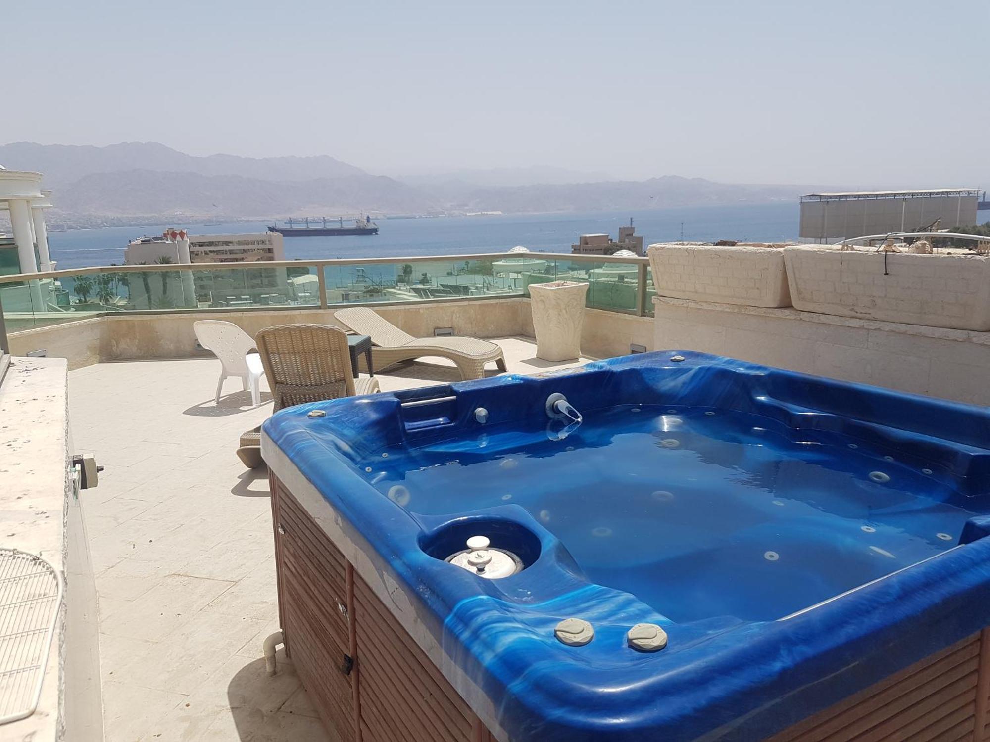 Palmore Top Luxury Penthause With Juccuzi First Line Of The Seaside Apartment Eilat Luaran gambar